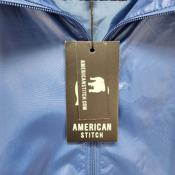 Short Sleeve Mens size XL Full Zip Jacket Blue Black Golf Windbreaker NEW - Picture 7 of 13